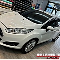 車爵士車體包膜車身彩貼-FORD FIESTA 窗框鍍鉻飾條高亮黑改色包膜