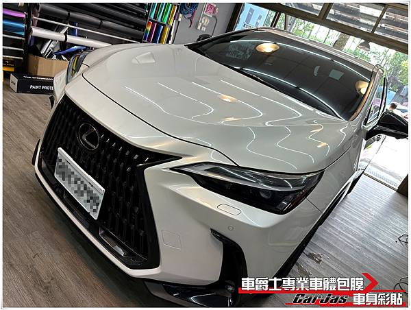 車爵士車體包膜車身彩貼-LEXUS NX200T 車頭迎風面自體修復TPU透明犀牛皮保護包膜