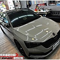 車爵士車體包膜車身彩貼-SKODA SCALA 類全景天窗高亮黑車頂貼膜