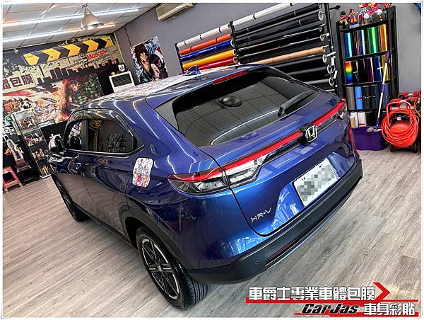 車爵士車體包膜車身彩貼-HONDA HR-V 客製化車頂、後視鏡、油箱蓋彩貼