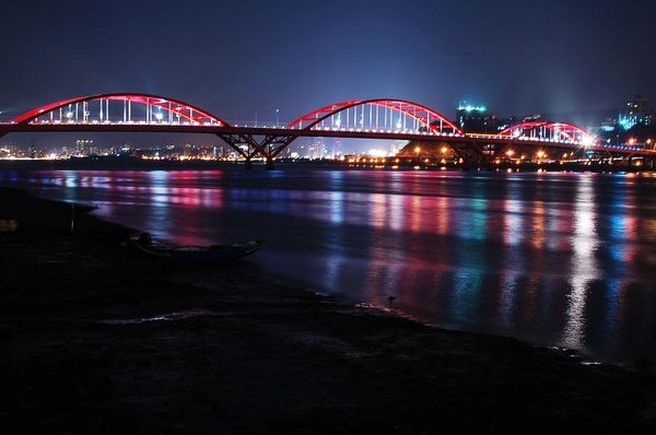 關渡橋  船