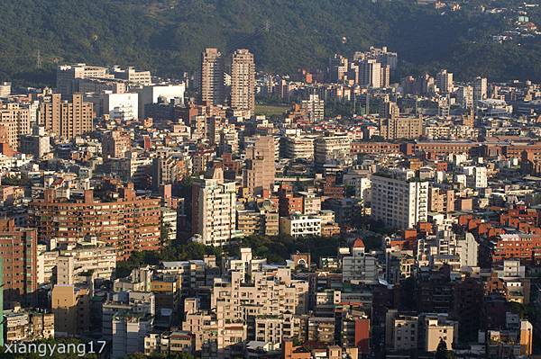 岩上的城市景緻