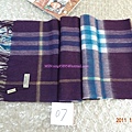 burberry巴寶莉秋冬英倫大格子男女士純羊絨羊毛圍巾披肩紫色  2300_conew1