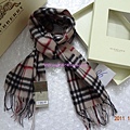 BURBERRY巴寶莉純羊絨圍巾男女士經典小格子 2300 (2)_conew1