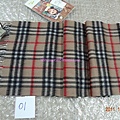 BURBERRY巴寶莉純羊絨圍巾男女士經典小格子駝色 2300_conew1