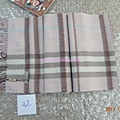 BURBERRY巴寶莉純羊絨圍巾男女士經典格子粉色 2300_conew1