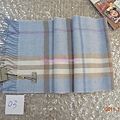 BURBERRY巴寶莉純羊絨圍巾男女士經典格子蘭色 2300_conew1