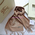BURBERRY巴寶莉純色羊絨圍巾男女士經典駝色  2300 (1)_conew1