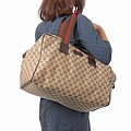 GUCCI-時尚流行熱賣款式 咖啡色小號旅行包肩背包型號153240 尺寸W42H29D24CM.3000 (1)