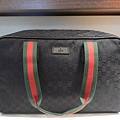 GUCCI-時尚流行熱賣款式 黑色小號旅行包肩背包型號153240 尺寸W42H29D24CM.3000