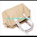 GUCCI-編號153240春夏新款粉紅配藍色織帶緹花小號旅行包 W42H29D24CM.3000 (1)
