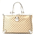 GUCCI--銀杏色三D環緹花託特包 型號141472銀杏色  尺寸W39H27D10CM ~3000