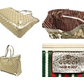 GUCCI--銀杏色三D環緹花託特包 型號141472銀杏色  尺寸W39H27D10CM ~3000 (1)