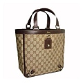 GUCCI-熱賣款經典雙G時尚肩背包編號130739咖啡色尺寸W30H25D11CM.~2800