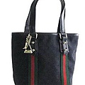 GUCCI-新款黑色綠紅綠織帶時尚女包 型號162899尺寸W35H31D12CM~2800