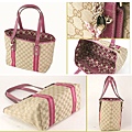 GUCCI-139261小號經典時尚超人氣小型公仔包桃紅色 尺寸H18W25D11CM~2600 (1)