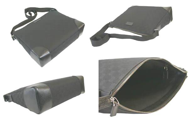 GUCCI-全新經典男女適用斜背郵差包編號110054黑色大號W35H29D11CM 2800 (1)