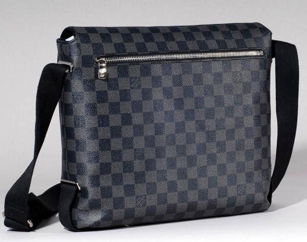 LV-N51211中號棋盤黑格紋男士休閒單肩斜跨包 尺寸寬34高27D9CM3300 (1)