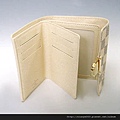 LV-N60013-白色棋盤格子料大鎖扣皮夾尺寸W12.5H10CM1700 (2)
