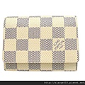 LV-N61746白色棋盤格卡片名片夾 尺寸W10.5H8CM1500