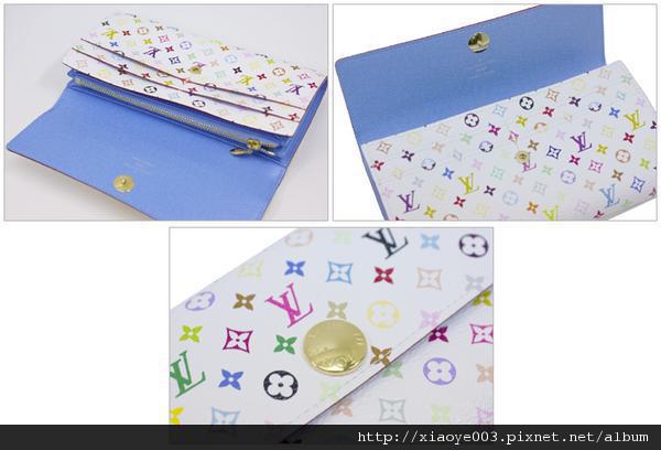 LV-春夏新款長款白彩配藍色皮錢包 M93742  W19XH10CM2200 (2)