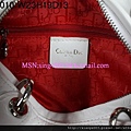 DIOR2010白色配銀色扣羊皮手提包  2933563 W23H19D13CM 3800 (4)