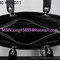 DIOR6322 黑色配銀色扣羊皮手提包 2935468 W30H22D11 4000 (3)