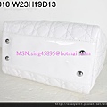 DIOR 2010白光配銀色扣手提包  2933563 W23H19D13CM 3800 (2)
