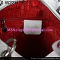 DIOR 2010白光配銀色扣手提包  2933563 W23H19D13CM 3800 (4)