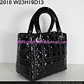 DIOR 2010克光配銀色扣手提包 2933568 W23H19D13CM 3800 (1)