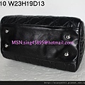 DIOR 2010克色配銀色扣羊皮手提包  2933563 W23H19D13CM 3800 (2)