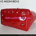 DIOR 2010紅光配銀色扣手提包  2933563 W23H19D13CM 3800 (2)