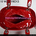 DIOR 2010紅光配銀色扣手提包  2933563 W23H19D13CM 3800 (3)