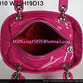 DIOR 2010梅紅光 配銀色扣手提包2933563 W23H19D13CM 3800 (3)