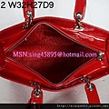 DIOR 2012紅光配金色扣手提包 2935487 W32H27D9CM 4000 (3)