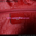 DIOR 2012紅光配金色扣手提包 2935487 W32H27D9CM 4000 (4)
