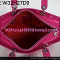 DIOR 2012梅紅光配銀色扣手提包  2935487 W32H27D9CM 4000 (3)
