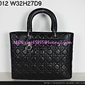 DIOR 2102克色配銀扣羊皮手提包 2935487 W32H27D9CM 4000