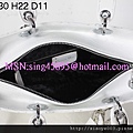 DIOR 6322 白色配銀色扣羊皮手提包 2935468 W30H22D11CM 4000 (3)