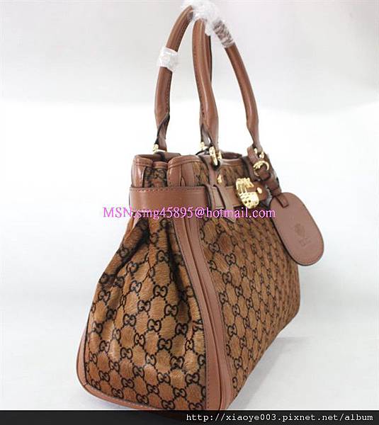 GUCCI-247183-2535棕色馬毛肩背包 W35H25D15CM 3800 (2)
