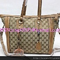 GUCCI-247281卡其色肩背斜挎兩用包3000