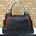 GUCCI-247599黑色全皮單肩包W42.5 H31.5 D16 CM 4500 (1)