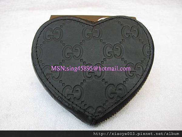 GUCCI-203358黑色全皮壓花零錢包 售價1500元 (1)