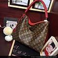 LV M41628 老花配紅色新款女士肩背包W36H46D18.jpg