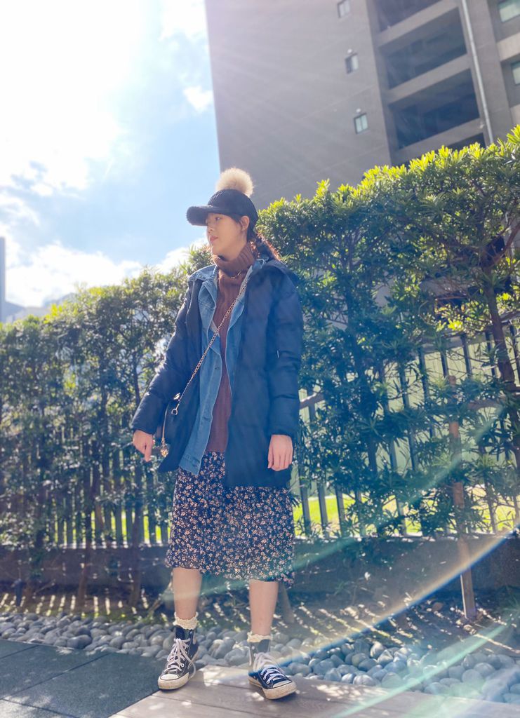 {穿搭}ob嚴選#韓風升溫保暖科技棉假兩件牛仔長版連帽外套#