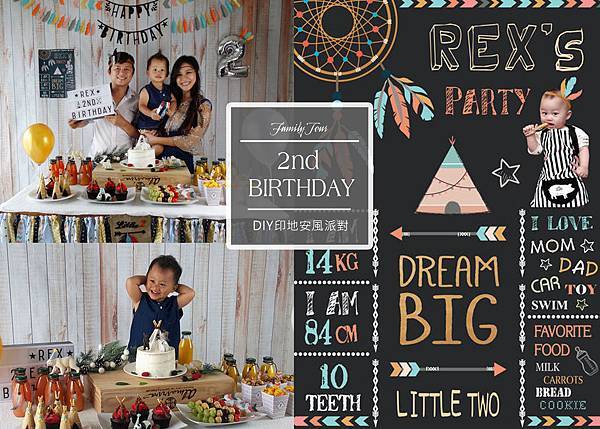 生日 主題 印地安派對 週歲 蛋糕 佈置 Little Bear's Life 