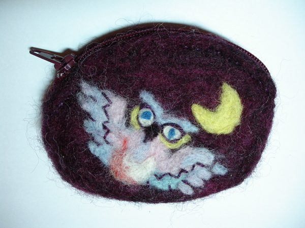 small purse with an owl