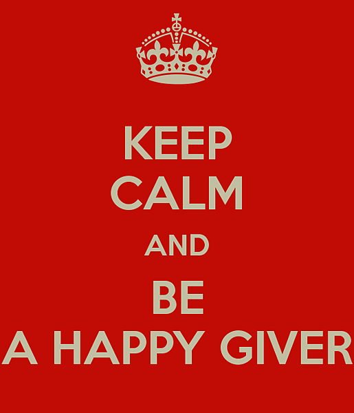 Happy giver