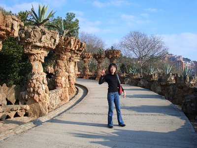 Park Guell-7太陽真大, 開心
