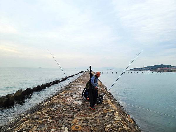 青島海邊的線條